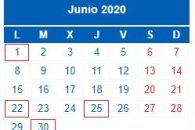 Calendario Contribuyente. JUNIO 2020