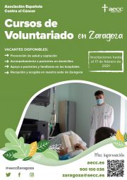 AECC Zaragoza abre nuevas convocatorias de voluntariado