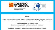 Jornada “Retos y compromisos ante la Economía circular: de Aragón para el mundo”
